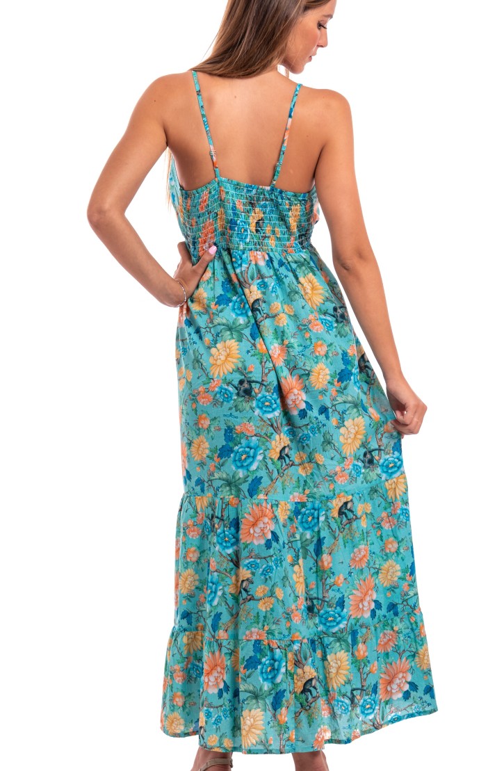 MONKEY LACE INSERT STRAP DRESS