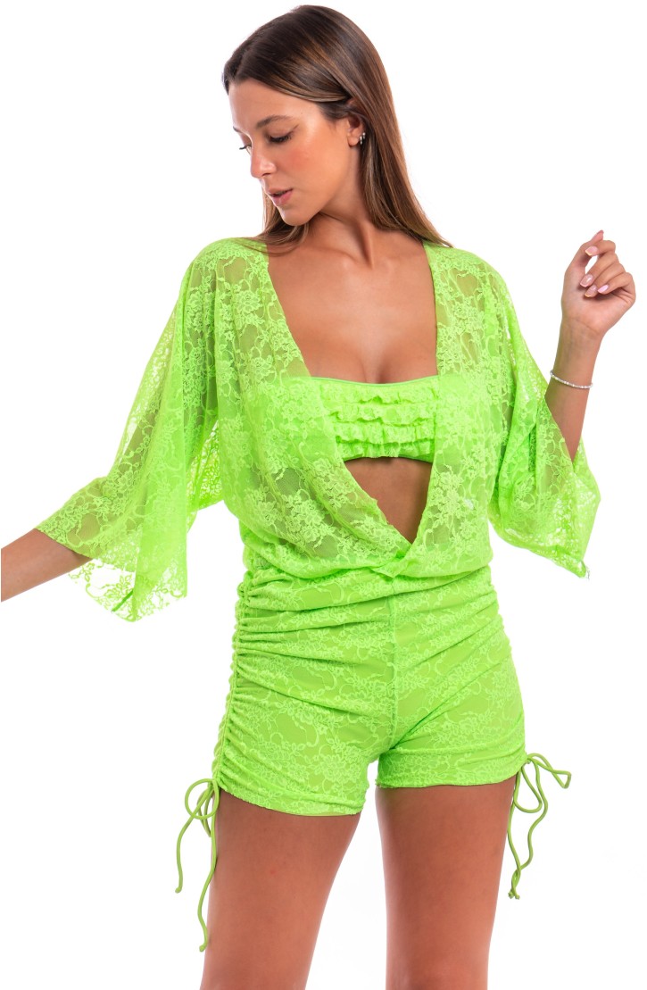LACE JUMPSUIT WITH DRAWSTRING WAIST