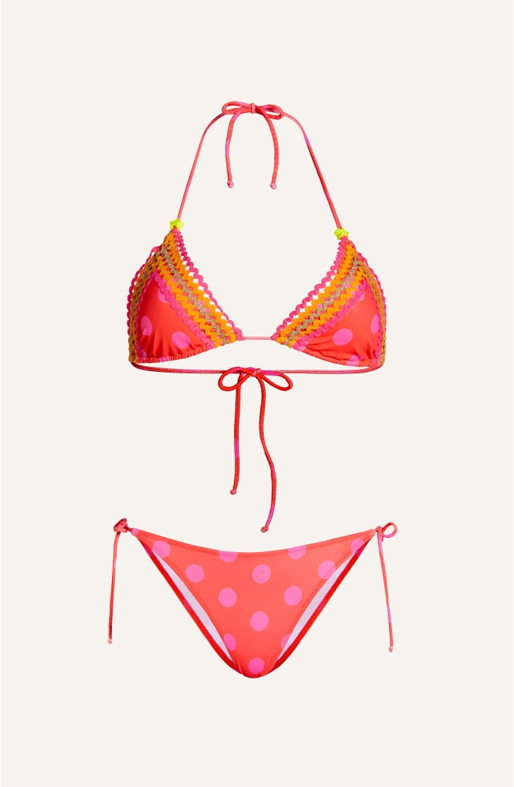 TRIANGLE TRIM POLKA DOT SLIP CF