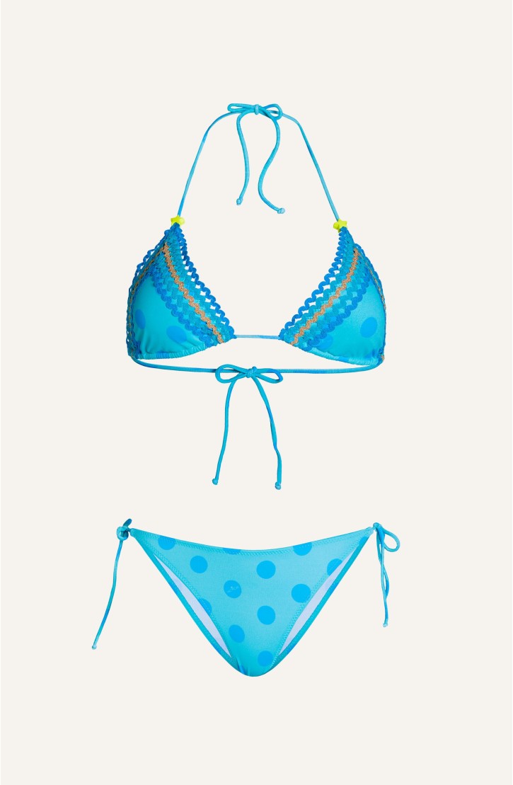 TRIANGLE TRIM POLKA DOT SLIP CF