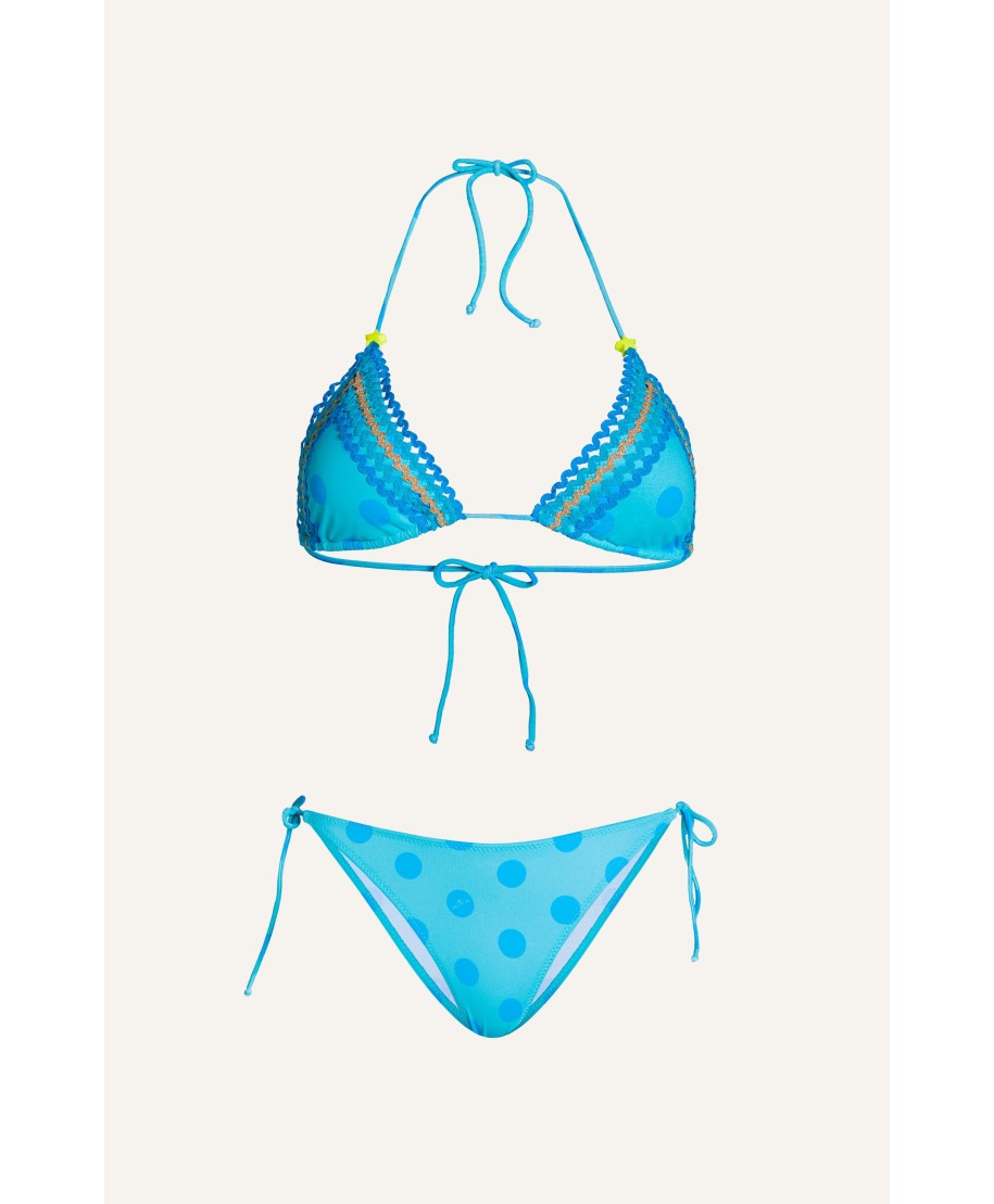 TRIANGLE TRIM POLKA DOT SLIP CF