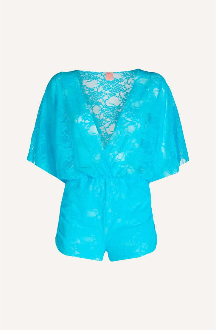 LACE JUMPSUIT WITH DRAWSTRING WAIST