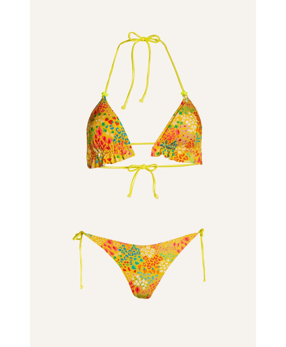 Bikini Triangolo Rouches Lurex Tutti Frutti