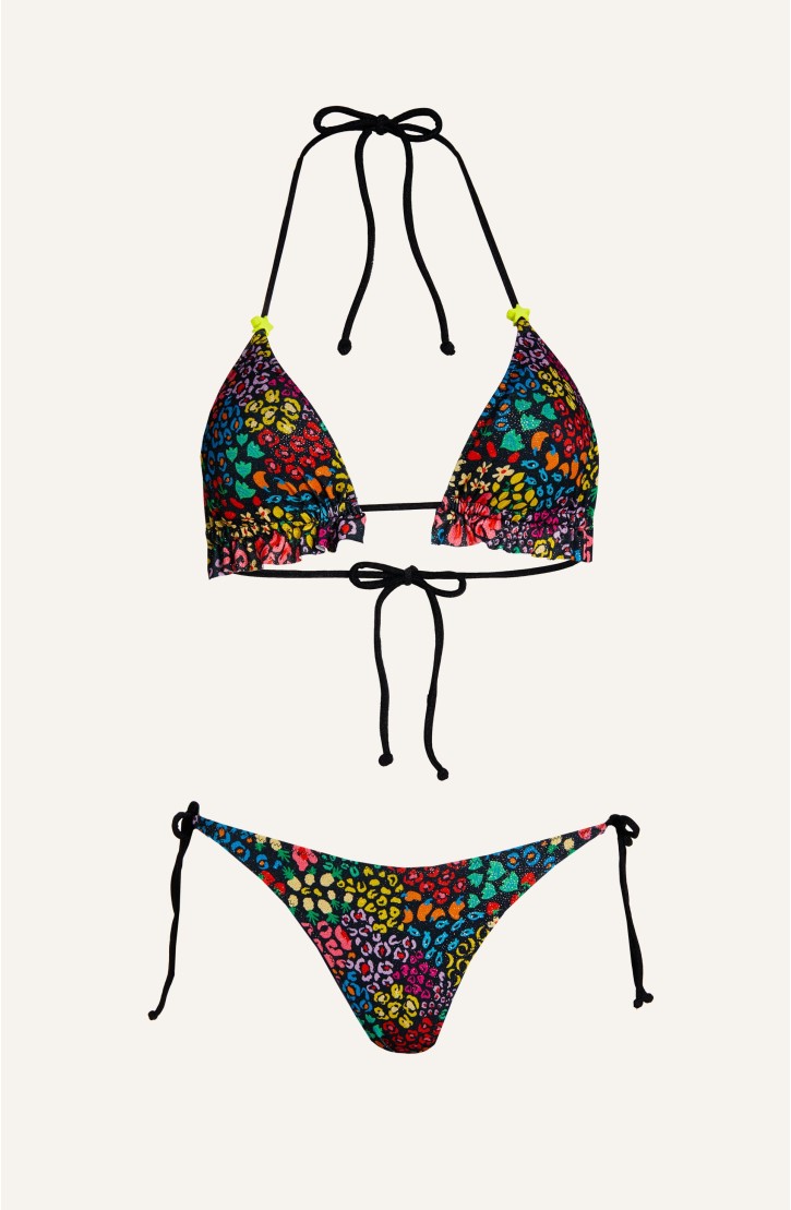 Bikini Triangolo Rouches Lurex Tutti Frutti
