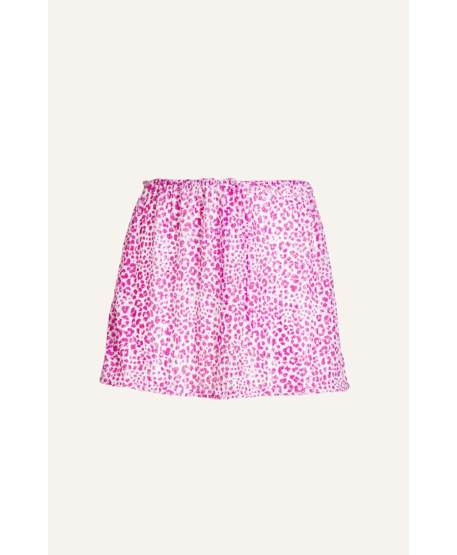 ANIMAL PRINT MICRO SEQUIN PAREO SKIRT