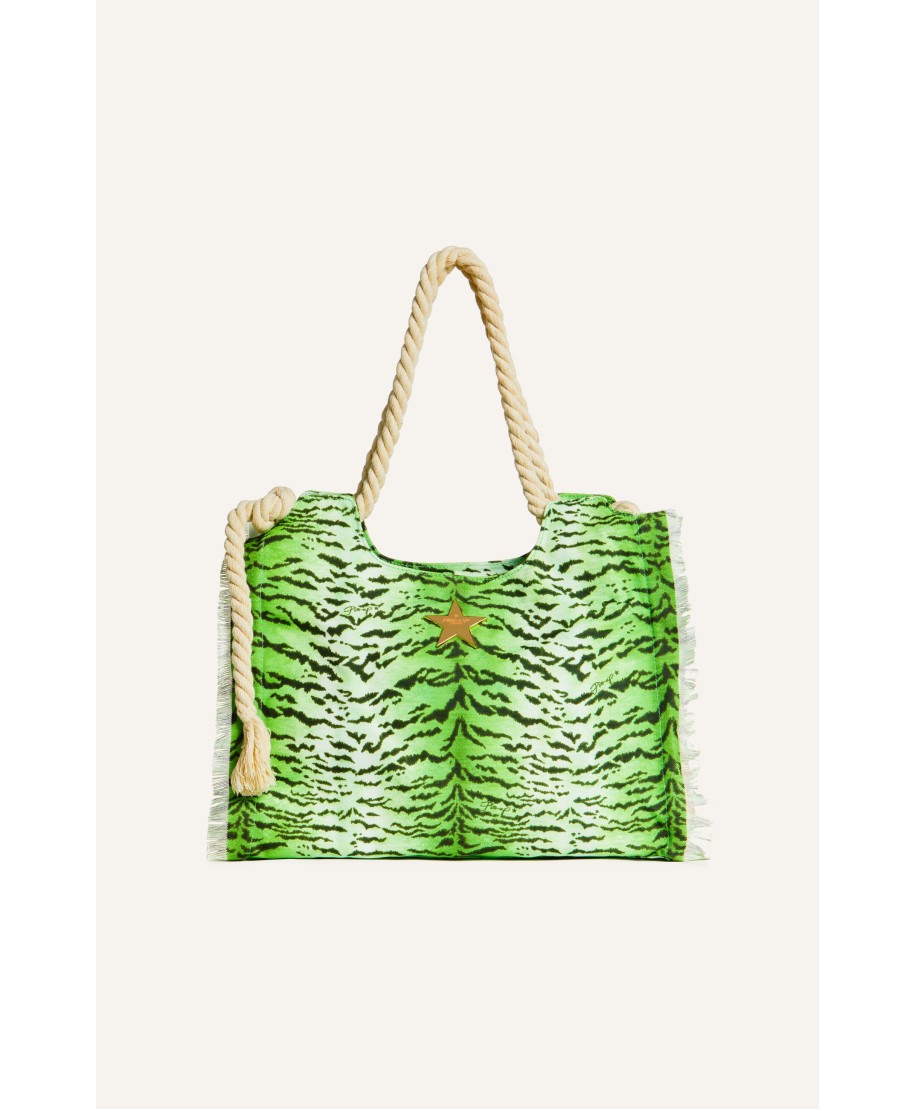 Borsa Frange Stampa Tiger
