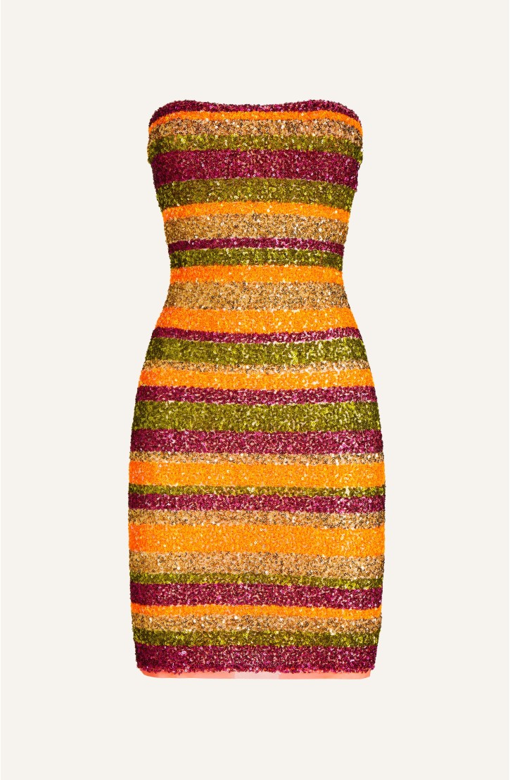 Tubino Off-Shoulders Riga Paillettes