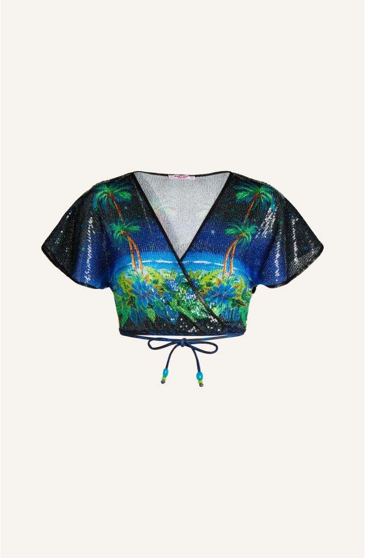 SEQUIN HAWAII SHRUG