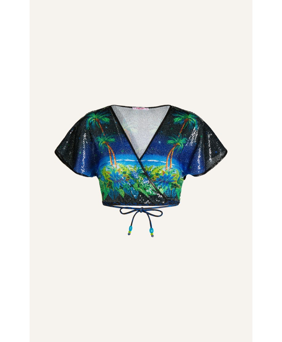 SEQUIN HAWAII SHRUG