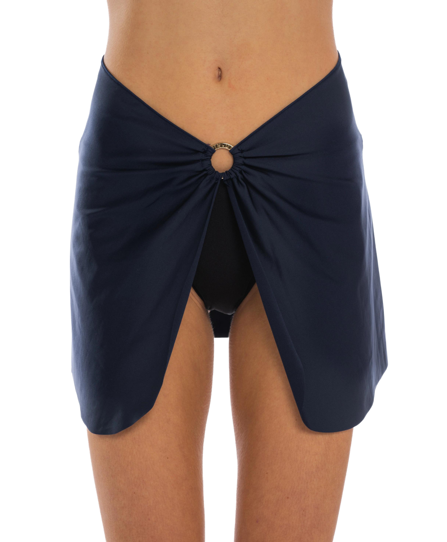 Mini Pareo with Rings Solid Color