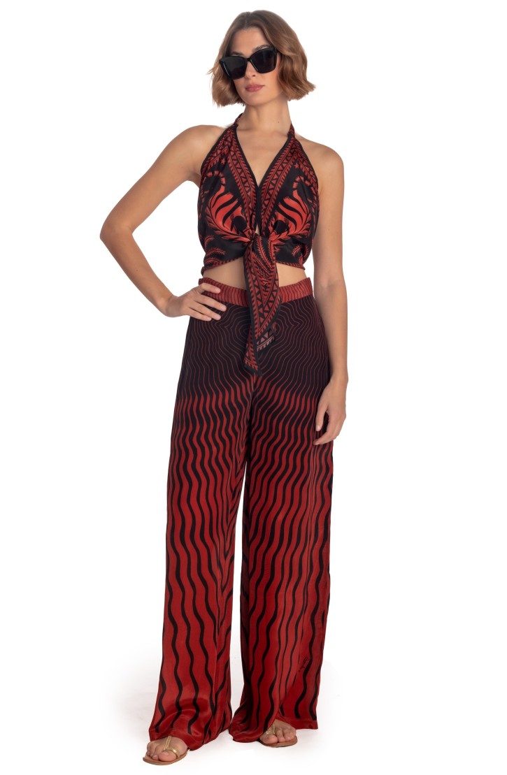 Pantalone Palazzo Viscosa Tiger Sun