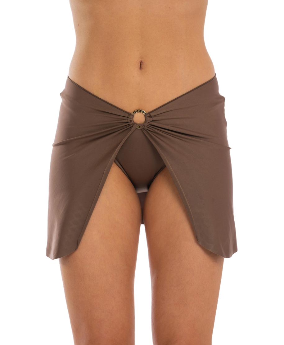 Mini Pareo with Rings Solid Color