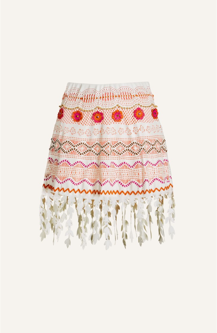 Eco-leather Laser Skirt