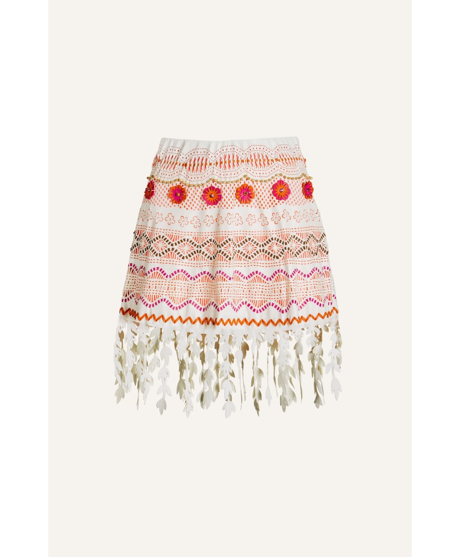 Eco-leather Laser Skirt