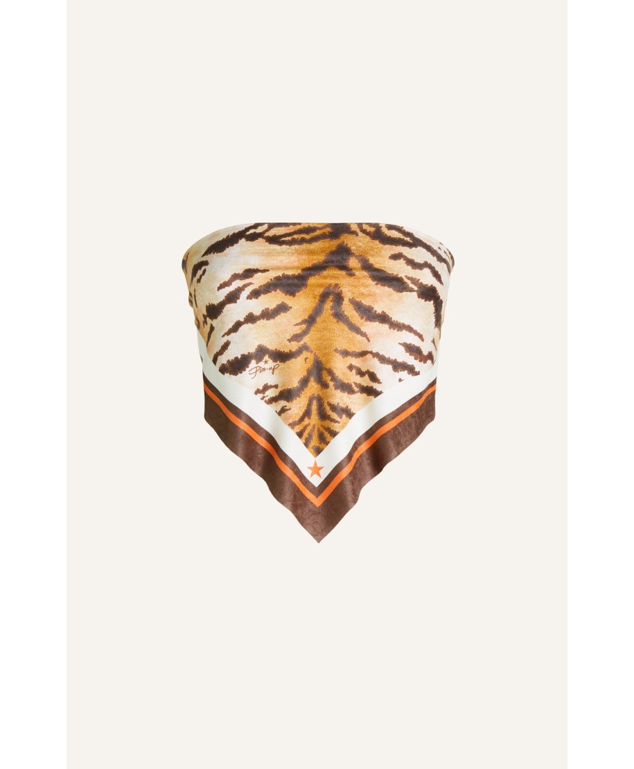 Top Foulard Tigre