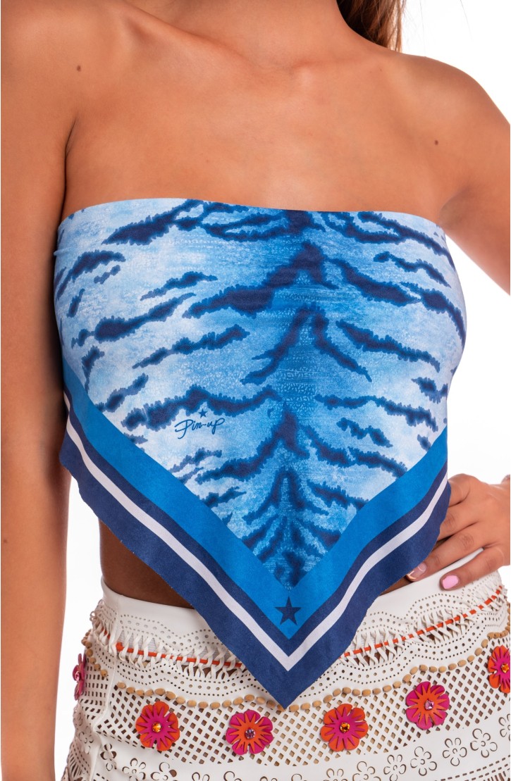 Tiger Print Alcantara Scarf
