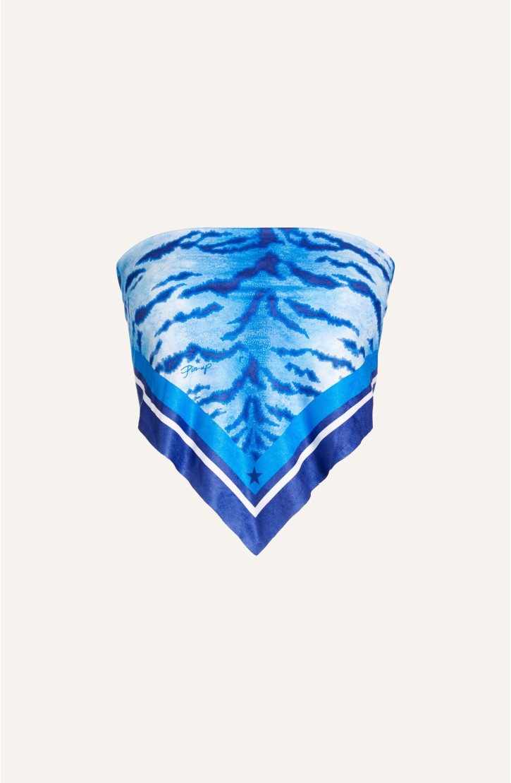 Tiger Print Alcantara Scarf