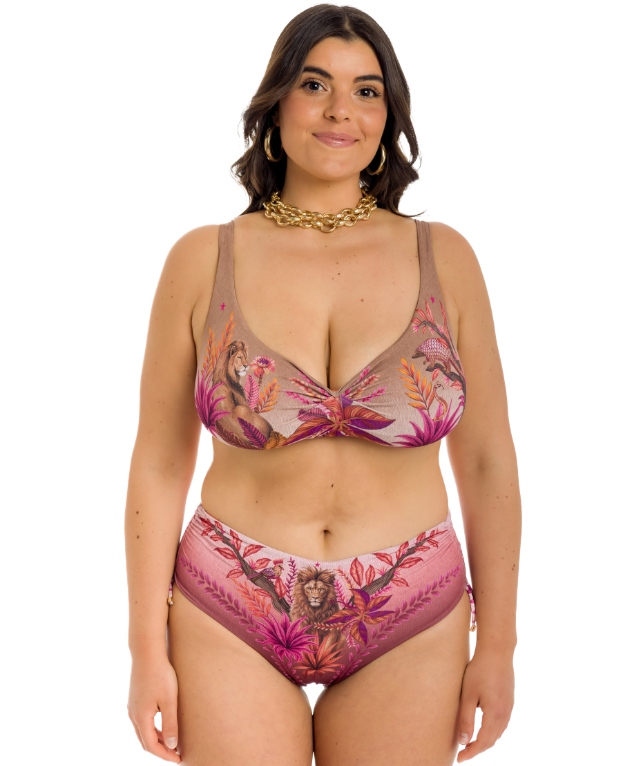 Slip Bikini Alto Lion King Double Face Curvy