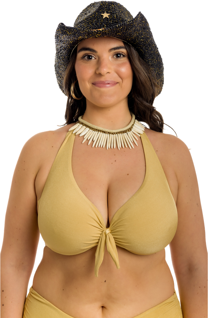 Curvy Underwire Ribbed Balconette Bikini Tops