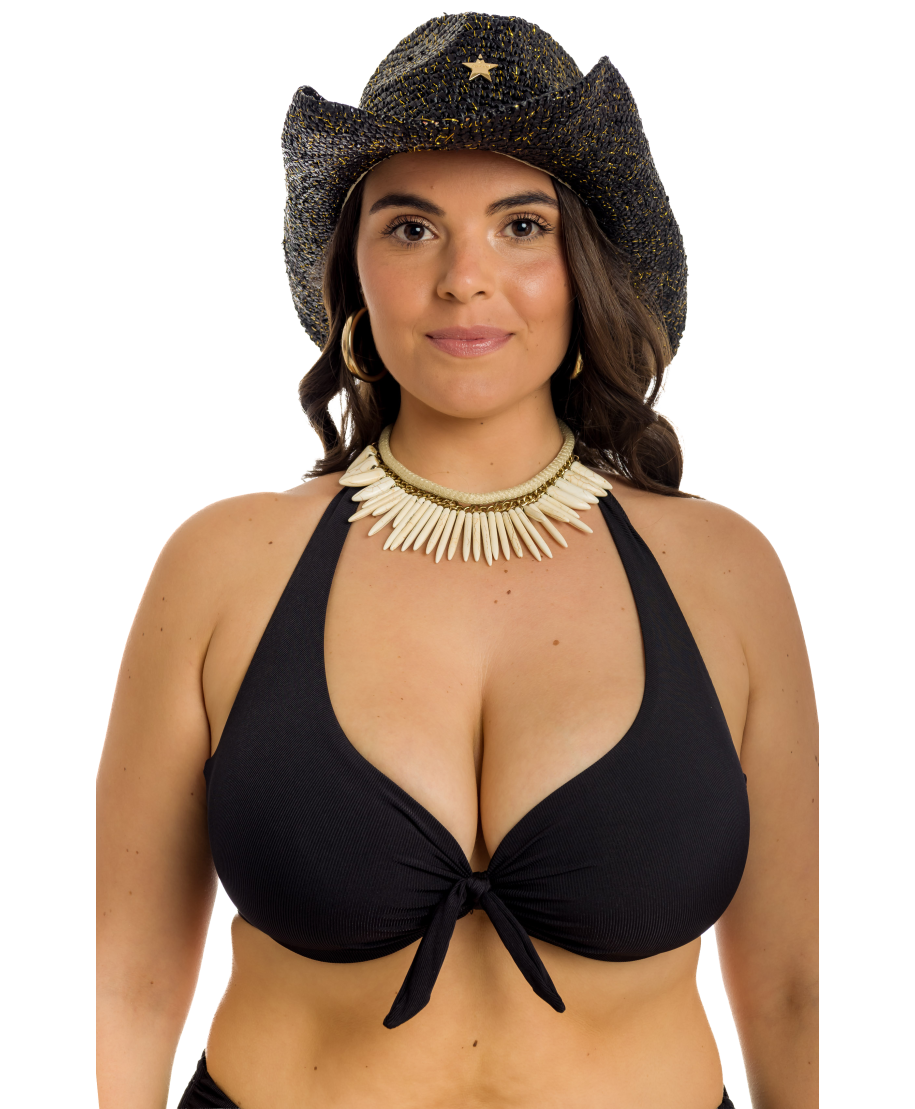 Curvy Underwire Ribbed Balconette Bikini Tops