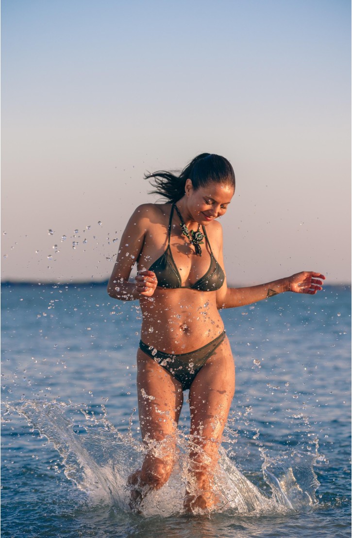 Bikini Triangolo Strass Tulle