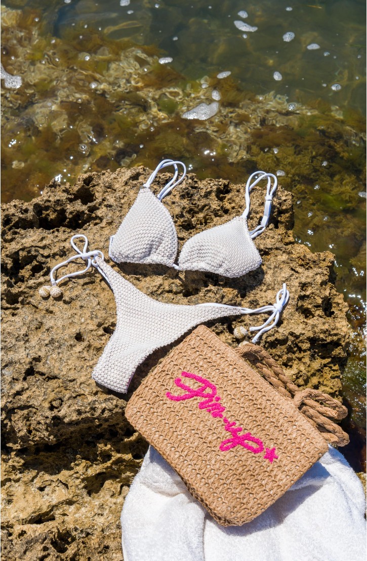 Borsa Piccola Rafia Ecologica Pin-Up