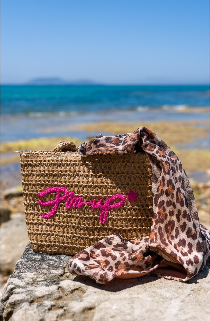 Borsa Piccola Rafia Ecologica Pin-Up