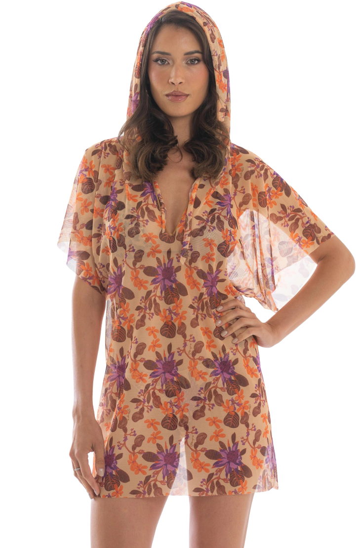 Abito Blusa con Cappuccio Fili dei Fiori