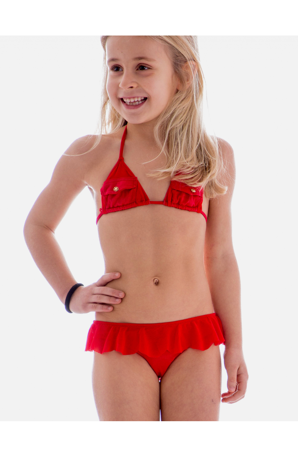Solid Color Bikini Sliding Triangle Baby