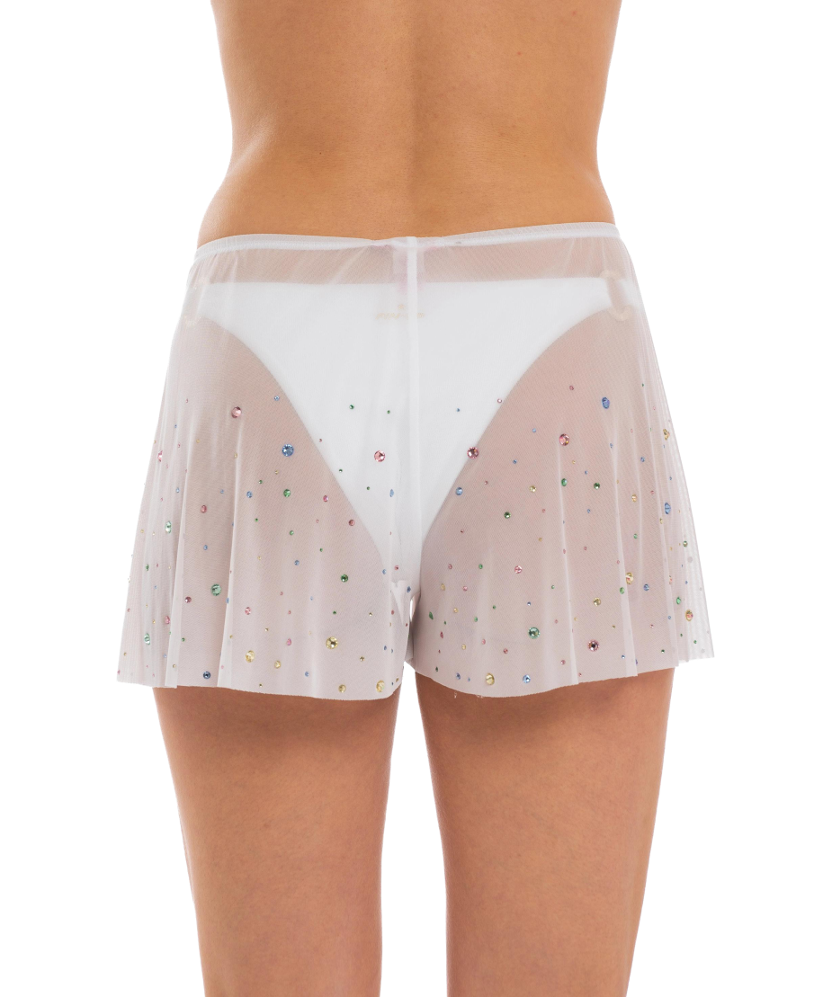 Rhinestone Rain Tulle Shorts