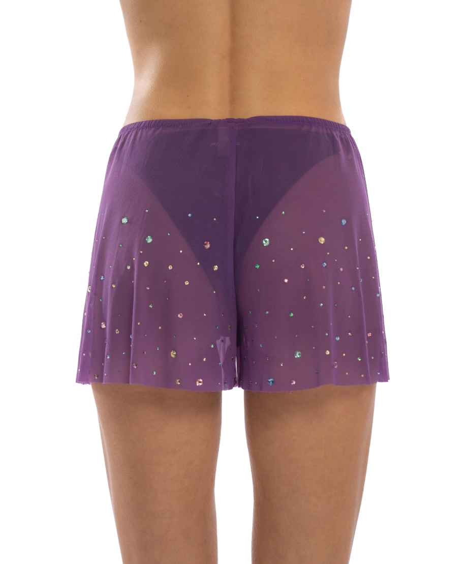 Rhinestone Rain Tulle Shorts