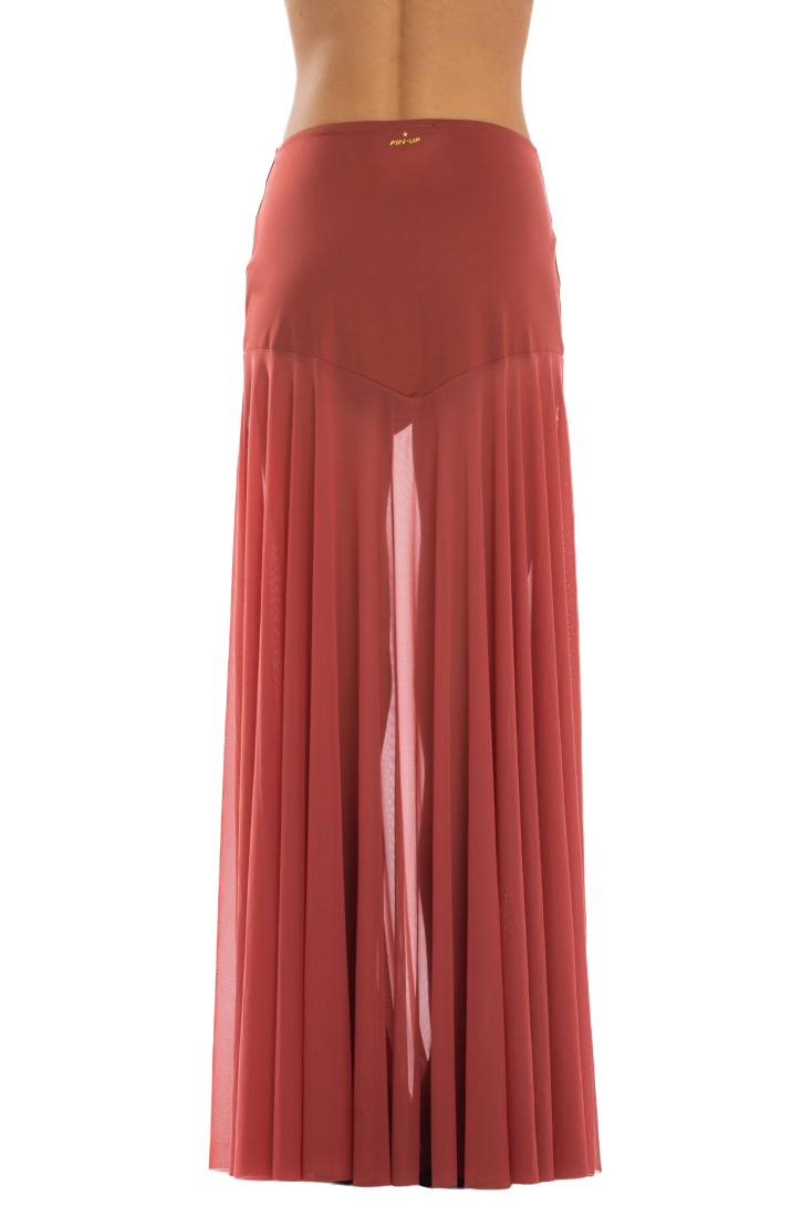 Long Skirt Solid Color Tulle