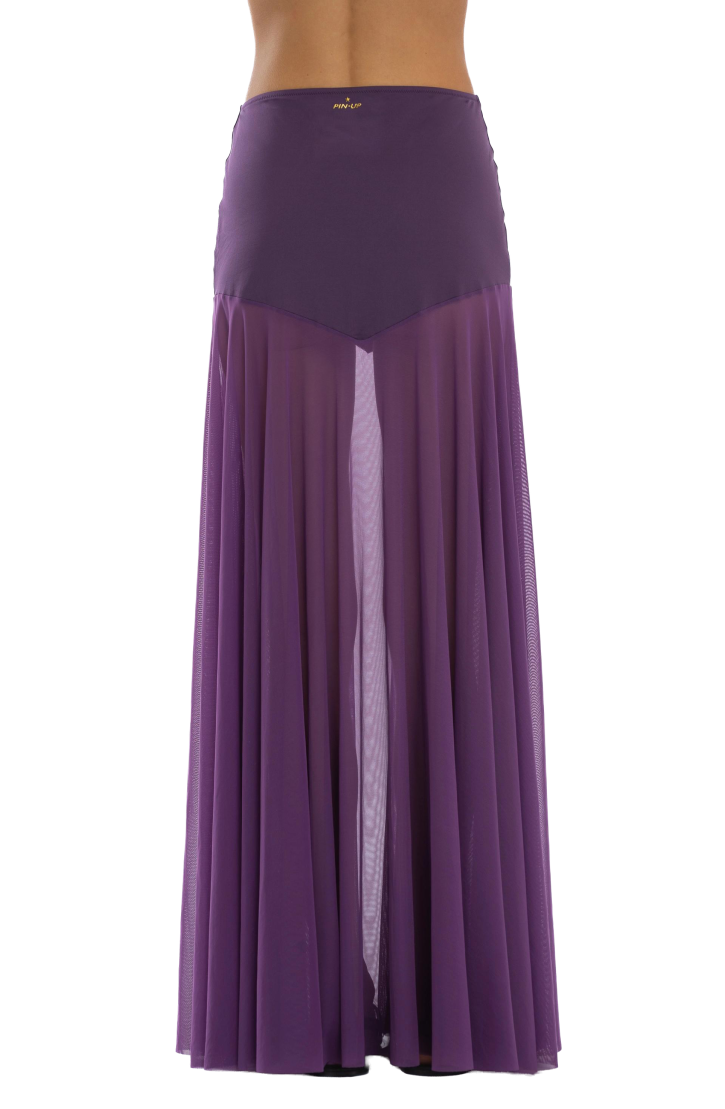 Long Skirt Solid Color Tulle