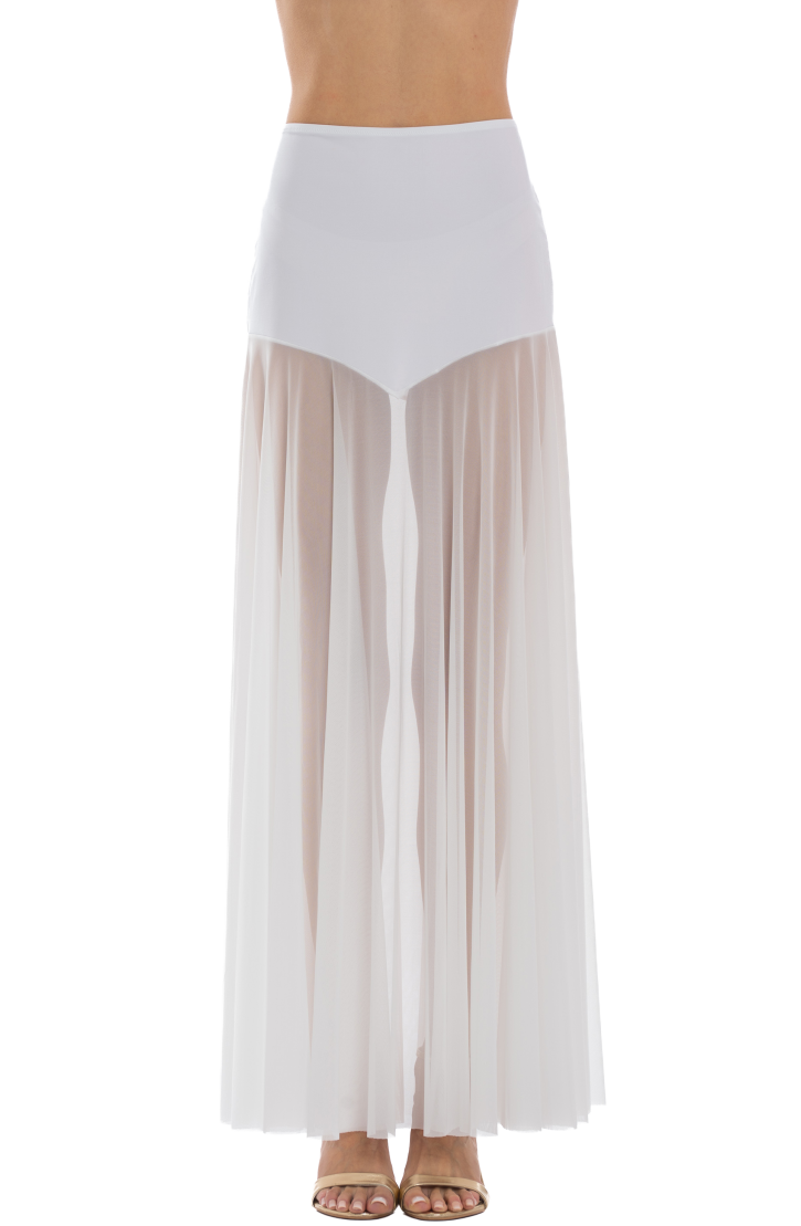 Long Skirt Solid Color Tulle