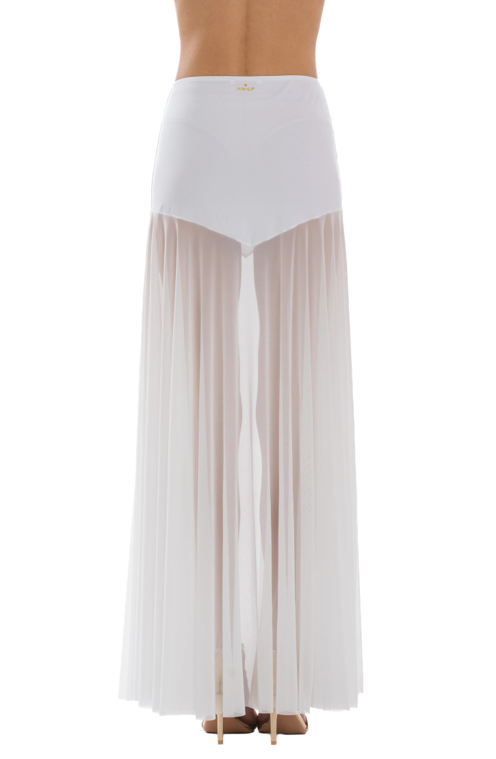 Long Skirt Solid Color Tulle