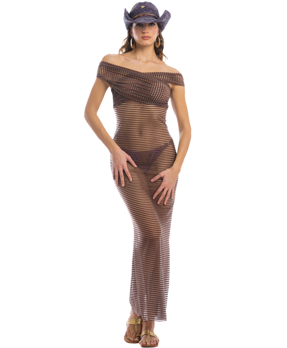 Gold Line Long Dress