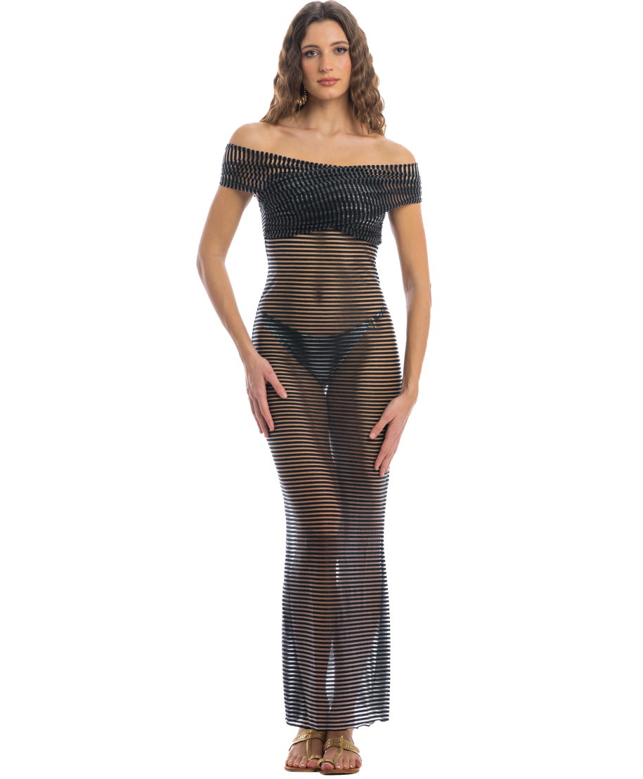 Gold Line Long Dress