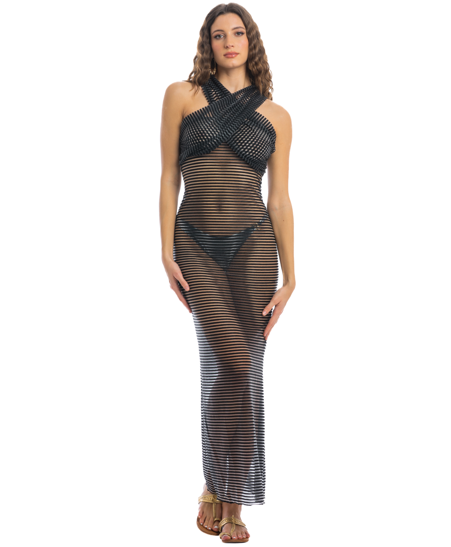 Gold Line Long Dress