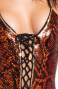 Full Paillettes One Piece Swimsuit Snake Pin-Up Stars - 8