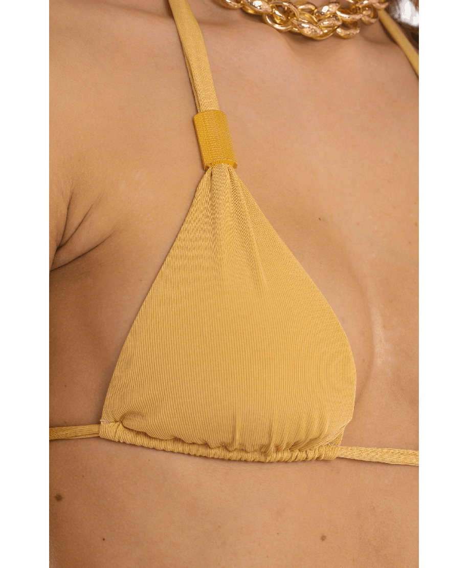 Ribbed Sail Triangle Bikini