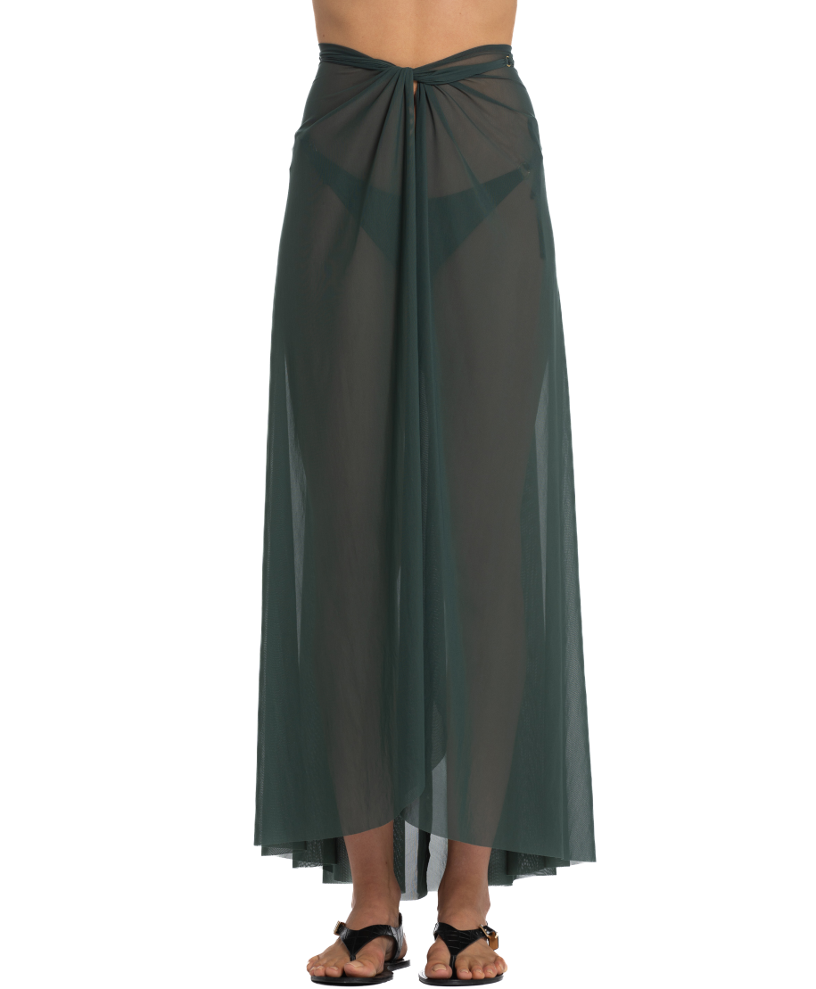 Plain Tulle Pareo Dress