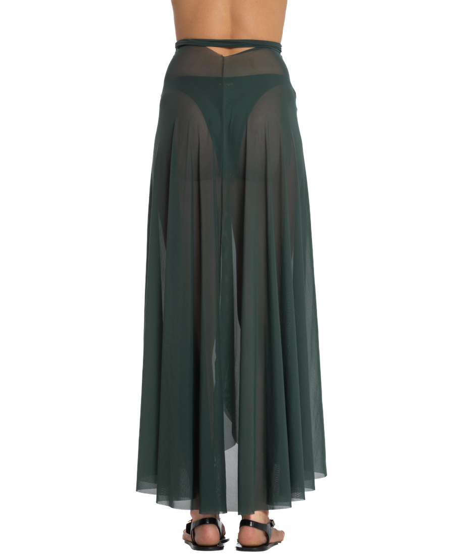 Plain Tulle Pareo Dress