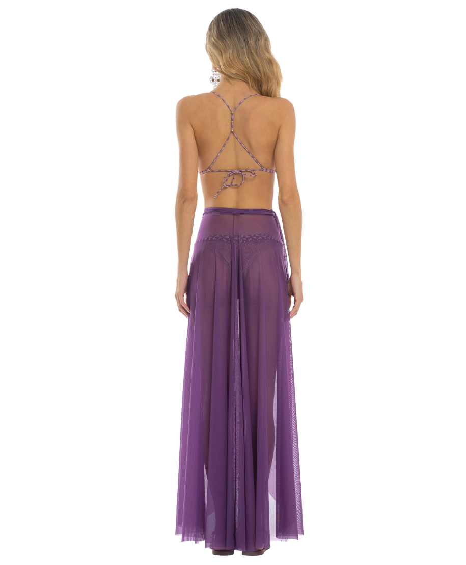 Abito Pareo Tulle Tinta Unita