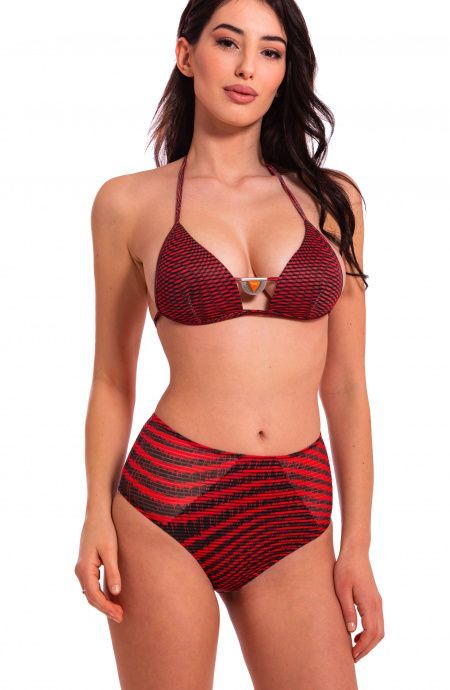 Push Up Fixed Triangle Bikini Optical High Waist Slip Pin-Up Stars - 14 Push Up Fixed Triangle Bikini Optical High Waist Slip Pin-Up Stars - 14