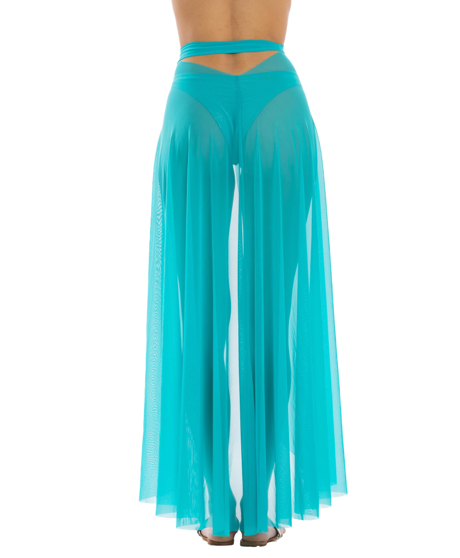 Plain Tulle Pareo Dress