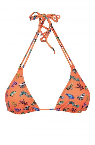 Sliding Bra Nilo Triangle with double strings Frogs multicolor Poisson D'Amour - 1