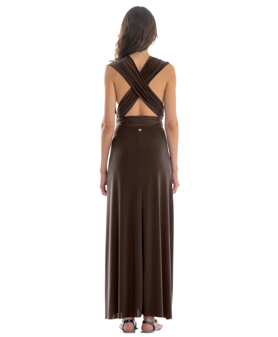 Transformable Long Dress Solid Color