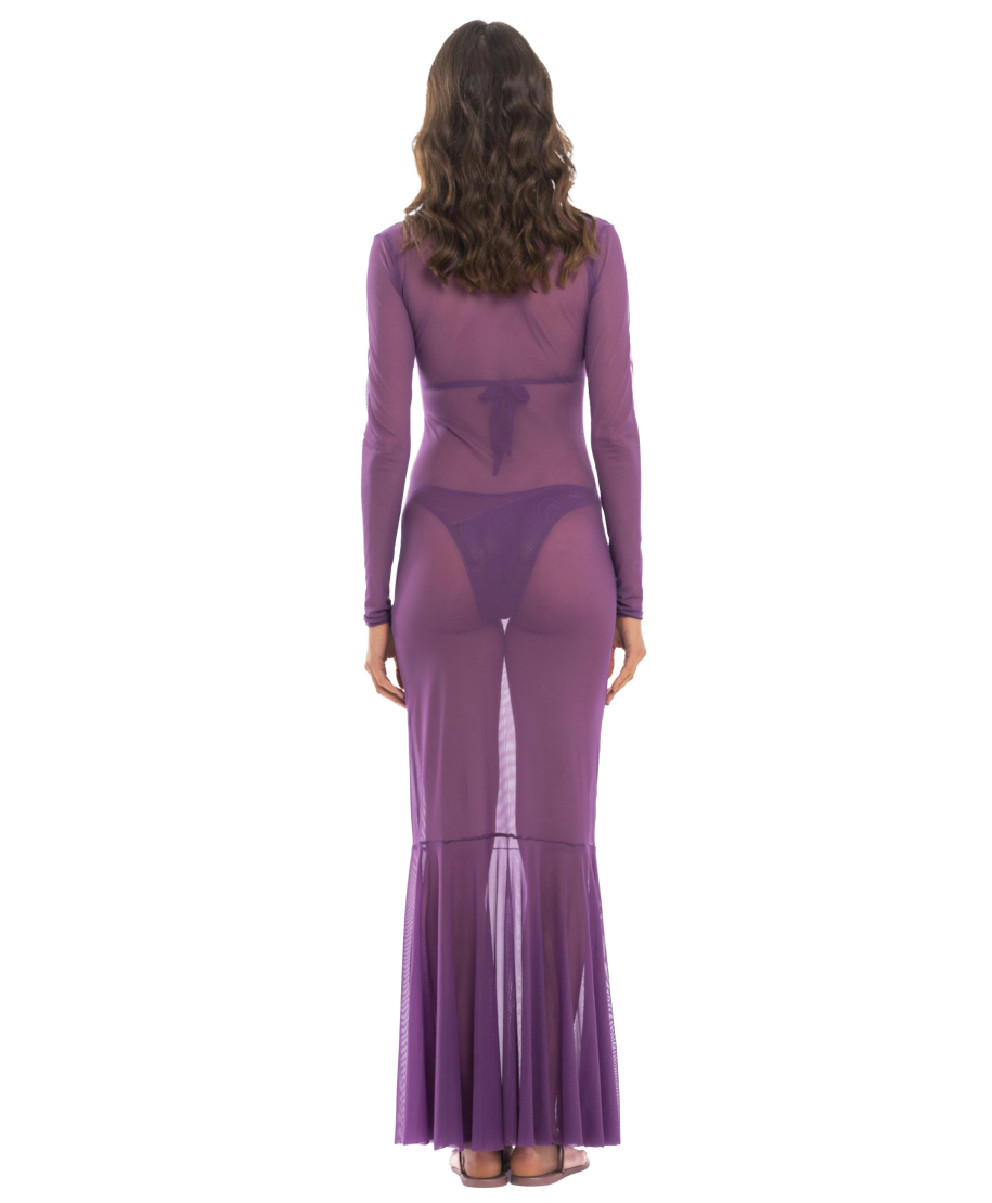 Long Dress Tulle Solid Color