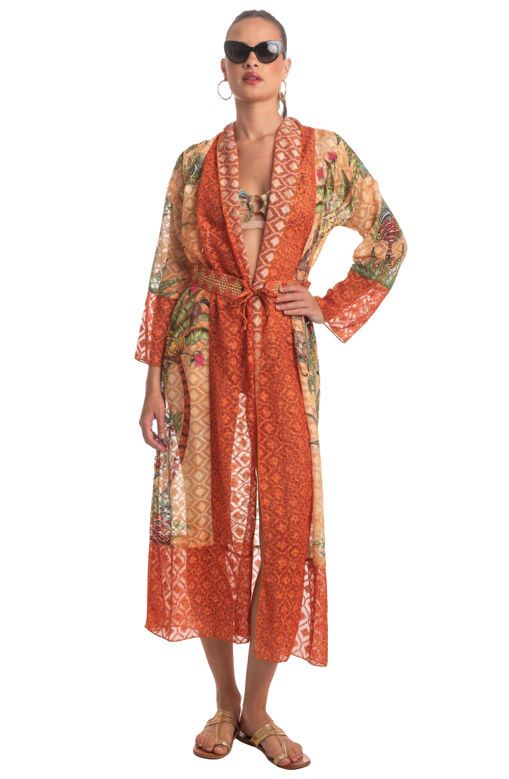 Safari Long Kimono