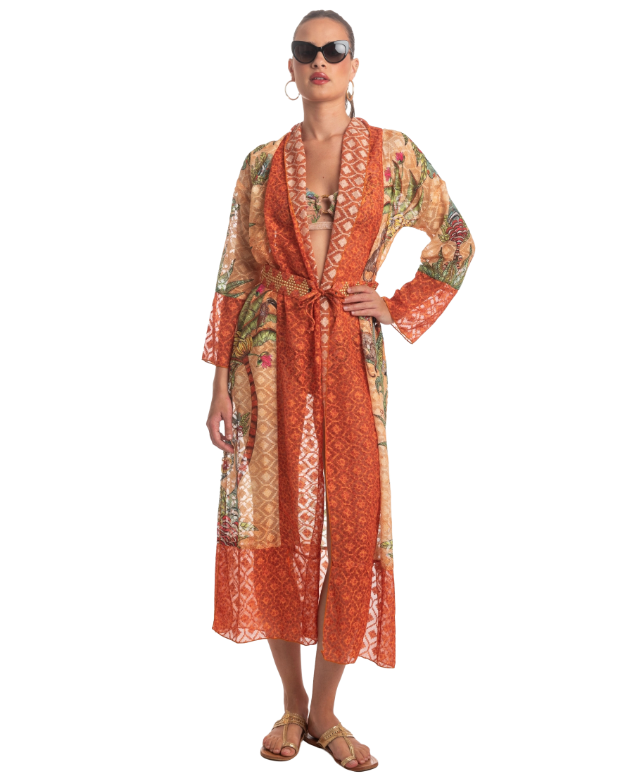 Safari Long Kimono
